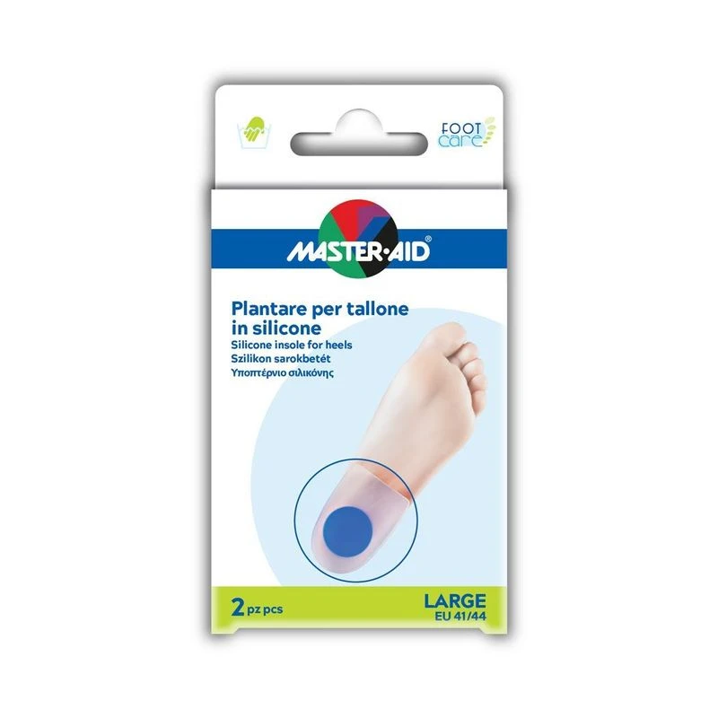 Master-Aid Foot Care Plantare Per Tallone In Silicone 2 Pezzi Large 1 Master-Aid Foot Care Plantare Per Tallone In Silicone 2 Pezzi Large
