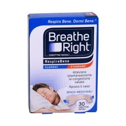 EFAS Breathe Right Classic Cerottini Nasali Senza Medicinali Misura Standard 30 Pezzi
