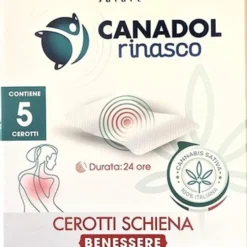 Najtu Canadol Rinasco Benessere Cerotti Schiena Lenitivi Con Cannabis Sativa 5 Pezzi
