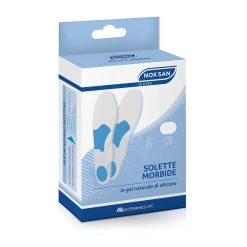 NOK SAN Noksan Solette Morbide In Gel Naturale Di Silicone Taglia L 41/42 Da 2 Pezzi