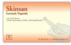 ABBATE GUALTIERO SRL Skinsan Lavanda Vaginale 4 Flaconi 140ml + 4 Cannule Vaginali Monouso Blister