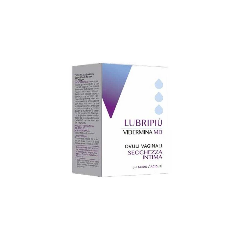 ISTITUTO GANASSINI Vidermina MD Lubripiù Utile Per Secchezza Vaginale 10 Ovuli 1 ISTITUTO GANASSINI Vidermina MD Lubripiù Utile Per Secchezza Vaginale 10 Ovuli