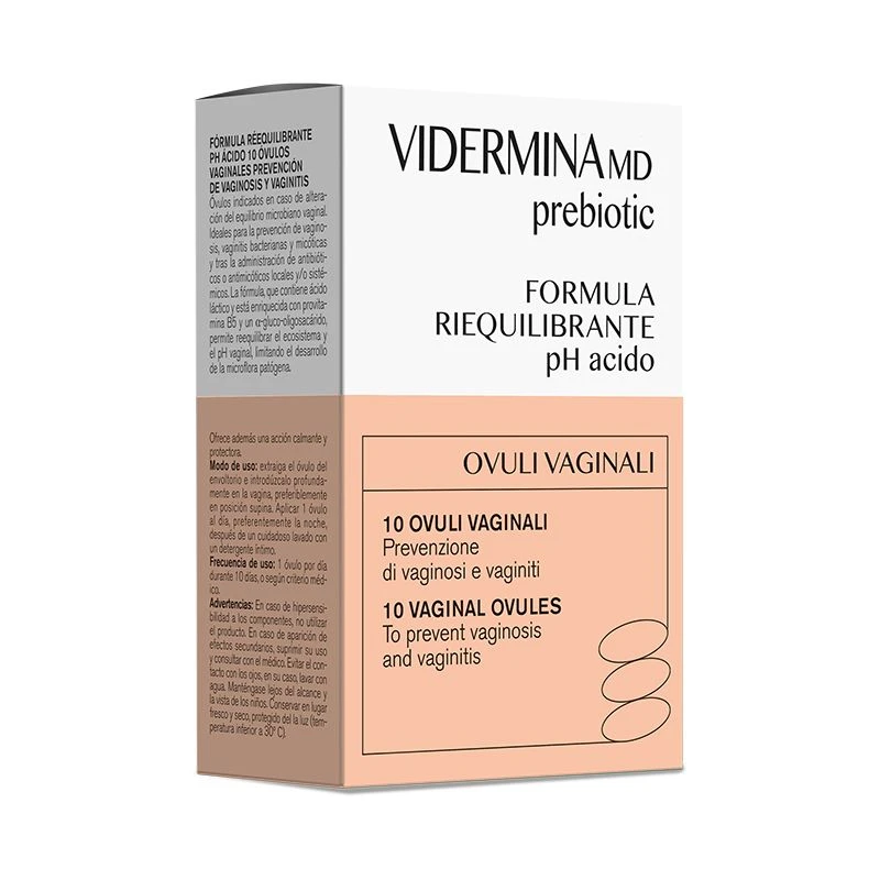 ISTITUTO GANASSINI Vidermina Prebiotic Formula Riequilibrante 10 Ovuli Vaginali 1 ISTITUTO GANASSINI Vidermina Prebiotic Formula Riequilibrante 10 Ovuli Vaginali